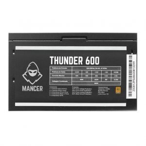 Fonte Mancer Thunder 600W 80 Plus Bronze, MCR-THR600-BL01