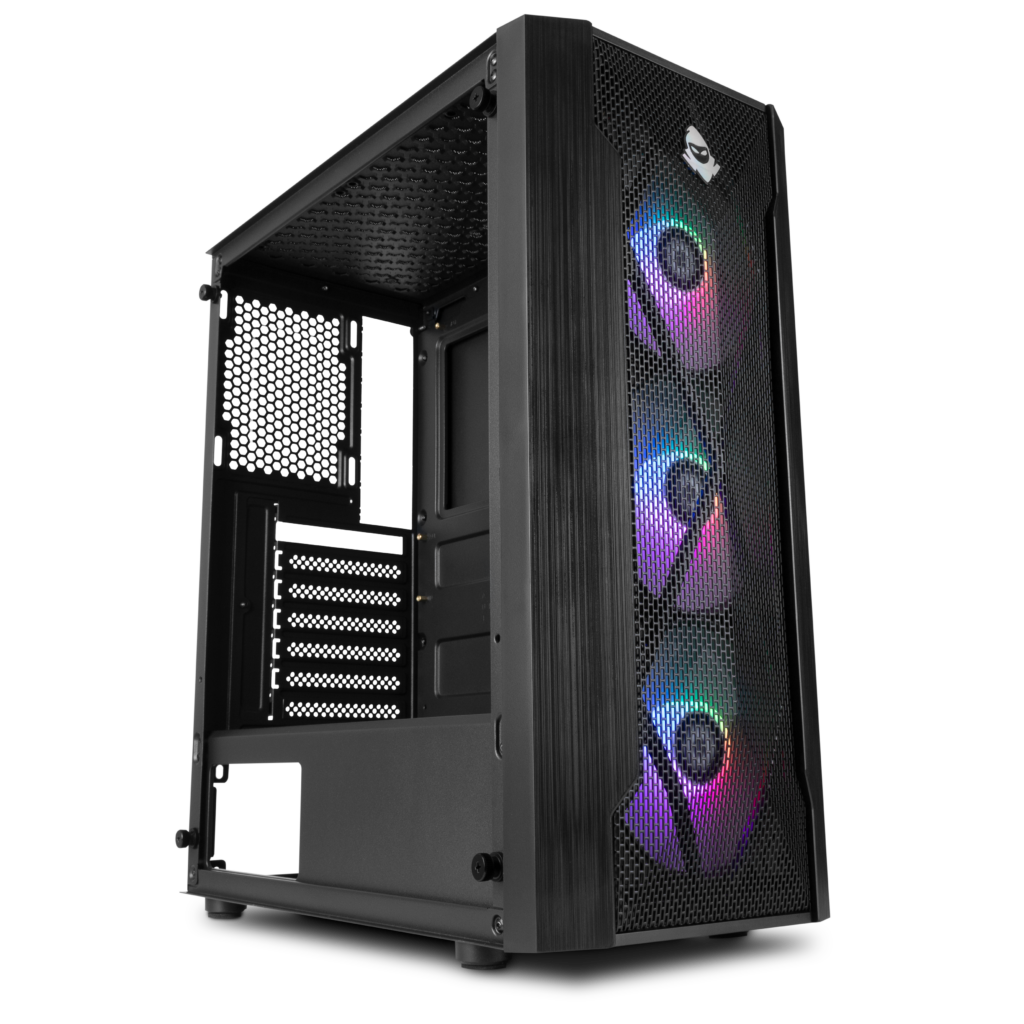 Gabinete Gamer Mancer Frost Rainbow Vidro Temp Preto 2 MCR-FR01-WH (6)