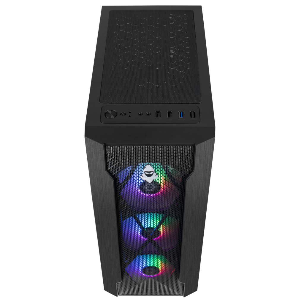 Gabinete Gamer Mancer Frost Rainbow Vidro Temp Preto 4 MCR-FR01-WH (8)