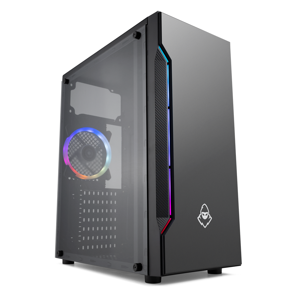 Gabinete Gamer Mancer SideWinder, RGB, Mid-Tower, Lateral de Vidro, Preto 1 MCR-SDW-RGB01 (1)