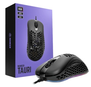 Mouse Gamer Mancer Tauri, RGB, 12000DPI, 6 Botões, Preto