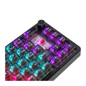 Teclado Mecanico Gamer Mancer Black Ghost, Rainbow, Switch Huano Vermelho, Preto, MCR-BKG-RBW01