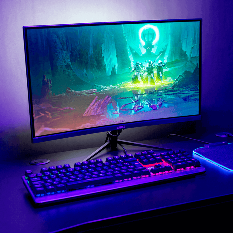 Monitor Gamer Mancer Valak, 23.6 Pol VA, Curvo, FHD, 1ms, 180Hz