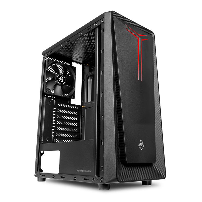 Gabinete Gamer Mancer Crusader, Mid-Tower, Lateral de Vidro, Com 1 Fan, Preto 2 MCR-CSD-BK01 (2)