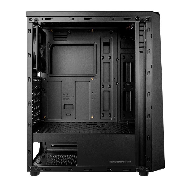 Gabinete Gamer Mancer Crusader, Mid-Tower, Lateral de Vidro, Com 1 Fan, Preto 6 MCR-CSD-BK01 (6)
