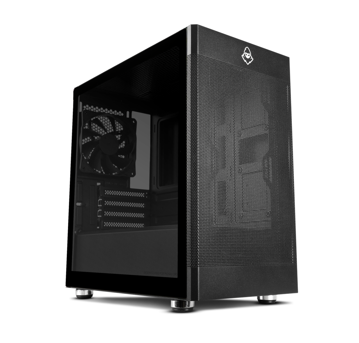 Gabinete Gamer Mancer Goblin, Lateral de Vidro, Com 1 Fan, Preto