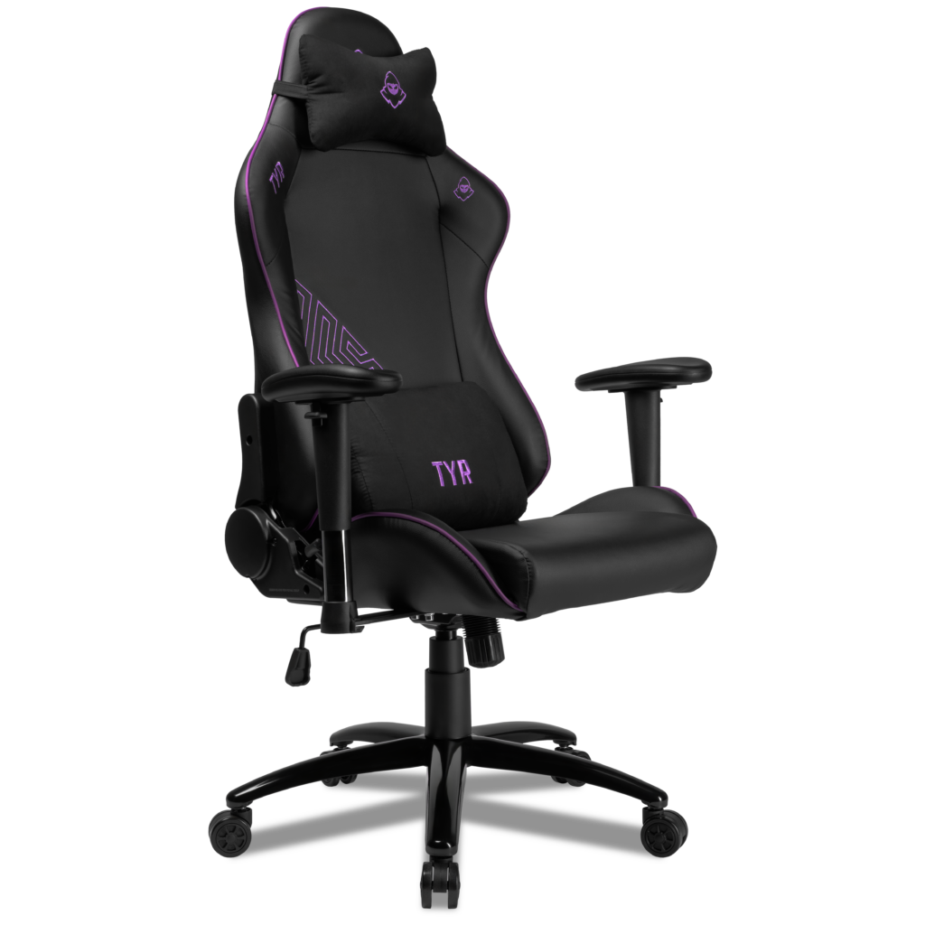 Cadeira Gamer Mancer Tyr Purple Edition, Espuma Moldada, Preta e Roxa 3 MCR-TYR-PRP01 (3)
