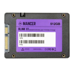 Ssd Mancer Blink X1, 512GB, SATA III 6GB/S, Leitura 530 MB/S, Gravação 480 MB/S, MCR-BLKX1-512