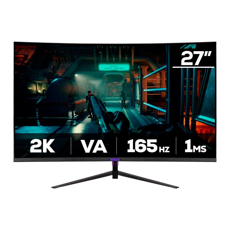 Monitor Gamer Mancer Valak VX4S, 27 Pol, VA, Curvo, 2K, 1ms, 165Hz, HDMI/DP 1 mcr-vlkvx4s-bl04122255