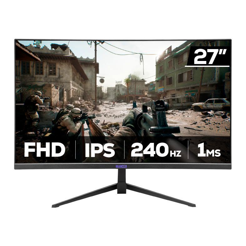 Monitor Gamer Mancer Valak VX240L, 27 Pol, IPS, Curvo, FHD, 1ms, 240Hz, FreeSync, HDMI/DP 1 mcr-vx240l-bl015v55