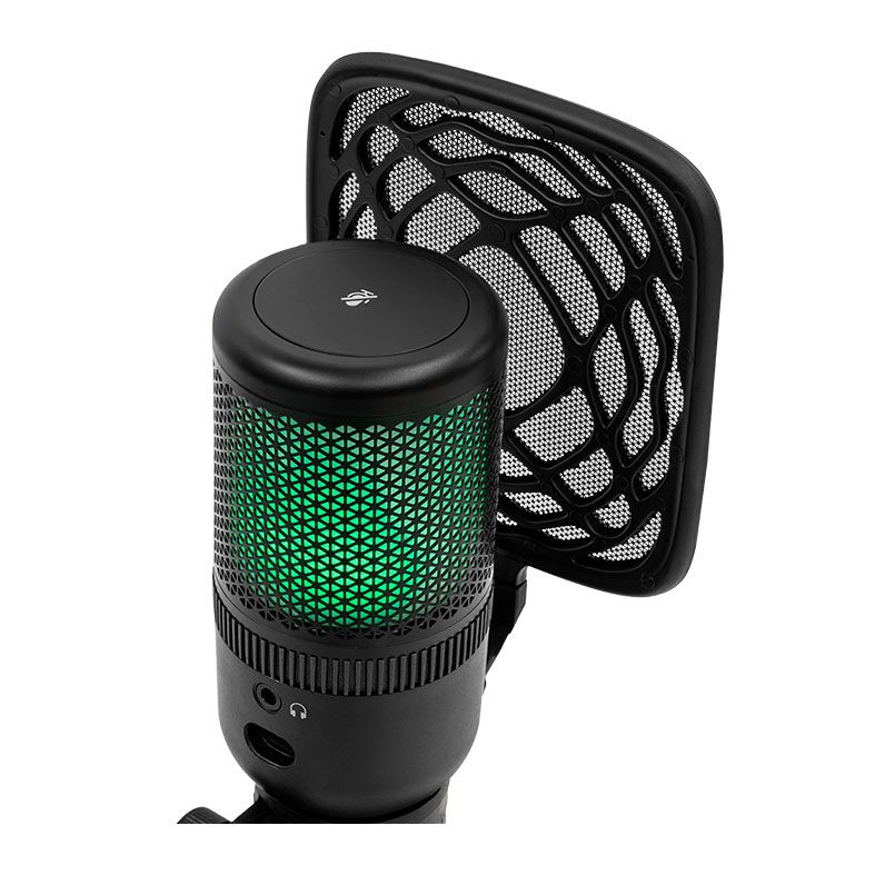 Microfone Mancer Horcrux PFT, RGB, USB, Preto 2 mcr-hcrpft-bl0189722
