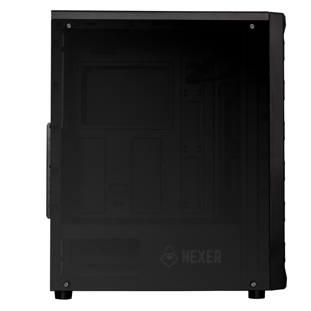 Gabinete Gamer Mancer Hexer, Rainbow, Mid-Tower, Lateral de Vidro, Com 3 Fans, Preto 6 MCR-HEX-RB01 (6)