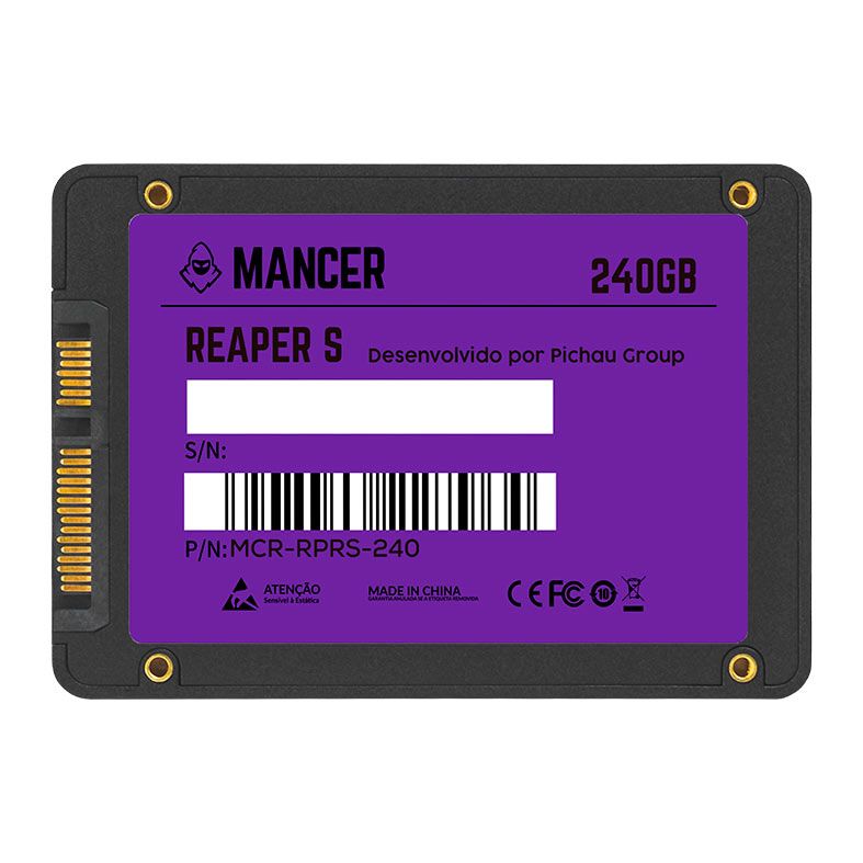 SSD Mancer Reaper RF/S, 240GB, SATA III 6GB/s, Leitura 550 MB/s, Gravacao 490 MB/s 3 MCR-RPRS-240 (3)