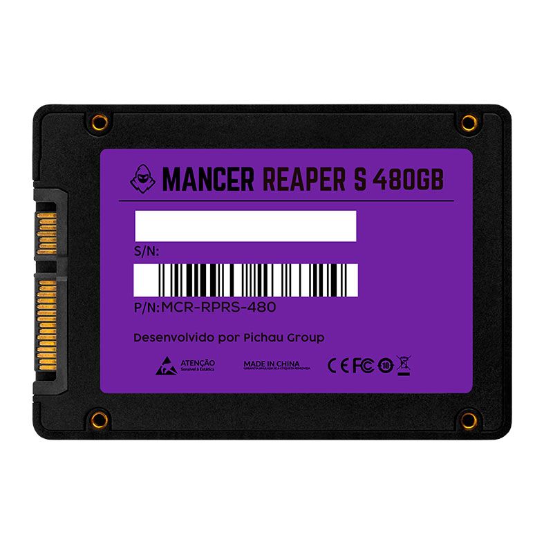 SSD Mancer Reaper S, 480GB, 2.5, Sata III 6GB/s, Leitura 530 MB/s, Gravacao 500 MB/s 3 MCR-RPRS-480 (3)