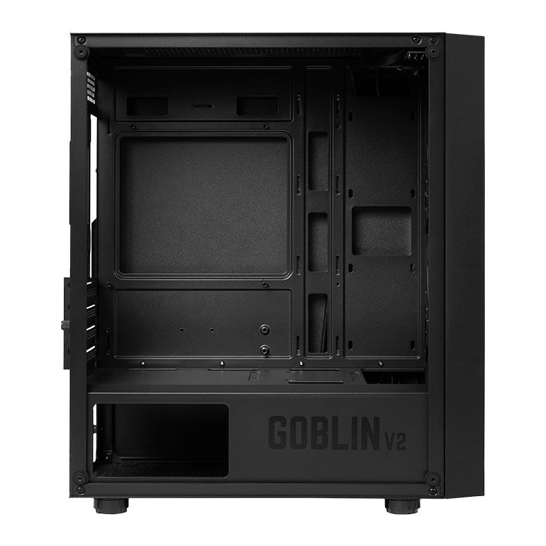 Gabinete Gamer Mancer Goblin V2, Mid Tower, Lateral De Vidro, Com 3 Fans Rainbow, Preto 5 mcr-gbnv2-bk2