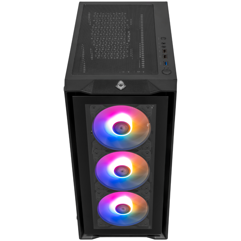 Gabinete Gamer Mancer Ward V2, Rainbow, Mid-Tower, Lateral De Vidro, Com 3 Fans, Preto 4 MCR-WRDV2-BK (2)