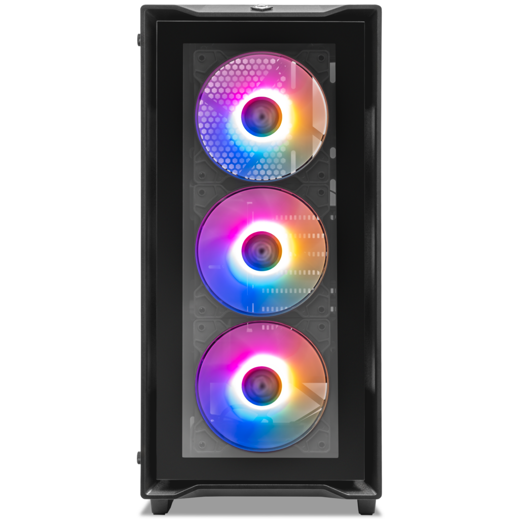 Gabinete Gamer Mancer Ward V2, Rainbow, Mid-Tower, Lateral De Vidro, Com 3 Fans, Preto 3 MCR-WRDV2-BK (3)