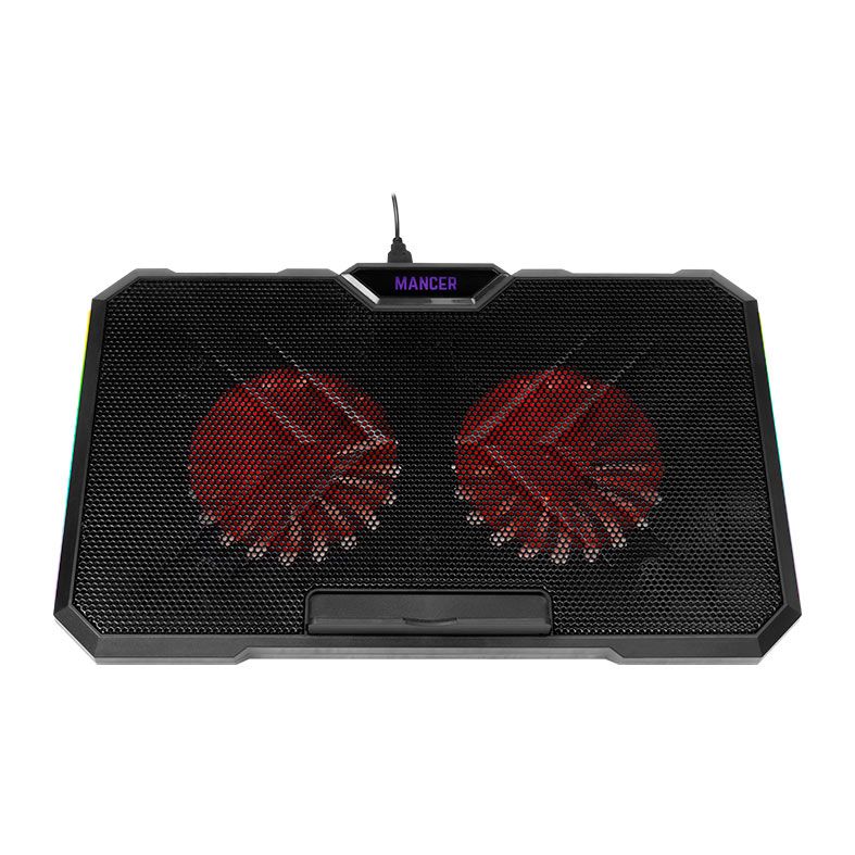 Base Para Notebook Mancer Harvey Dual Fan, RGB, Preto 3 mcr-hry-rgb01