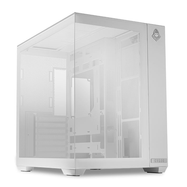 Gabinete Gamer Mancer CV500, Mid Tower, Lateral De Vidro, Branco 1 mcr-cv500-wh1