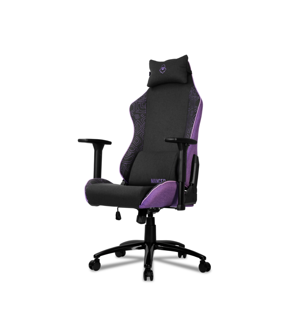 Cadeira Gamer Mancer Tyr C, Espuma Moldada, Braco 3D, Tecido, Preto e Roxo 3 MCR-TRC-FB (3)