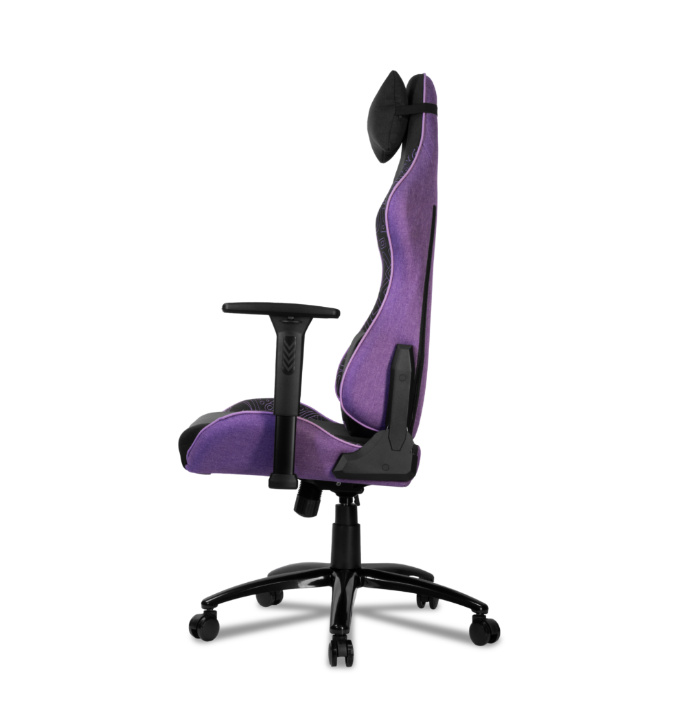 Cadeira Gamer Mancer Tyr C, Espuma Moldada, Braco 3D, Tecido, Preto e Roxo 6 MCR-TRC-FB (4)