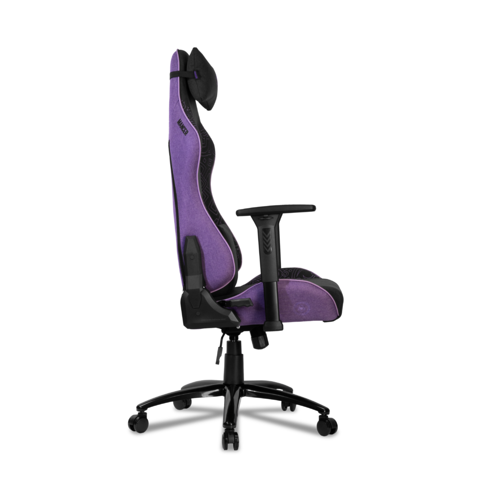 Cadeira Gamer Mancer Tyr C, Espuma Moldada, Braco 3D, Tecido, Preto e Roxo 5 MCR-TRC-FB (5)