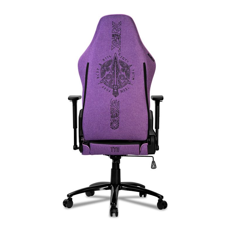 Cadeira Gamer Mancer Tyr C, Espuma Moldada, Braco 3D, Tecido, Preto e Roxo 7 MCR-TRC-FB (6)