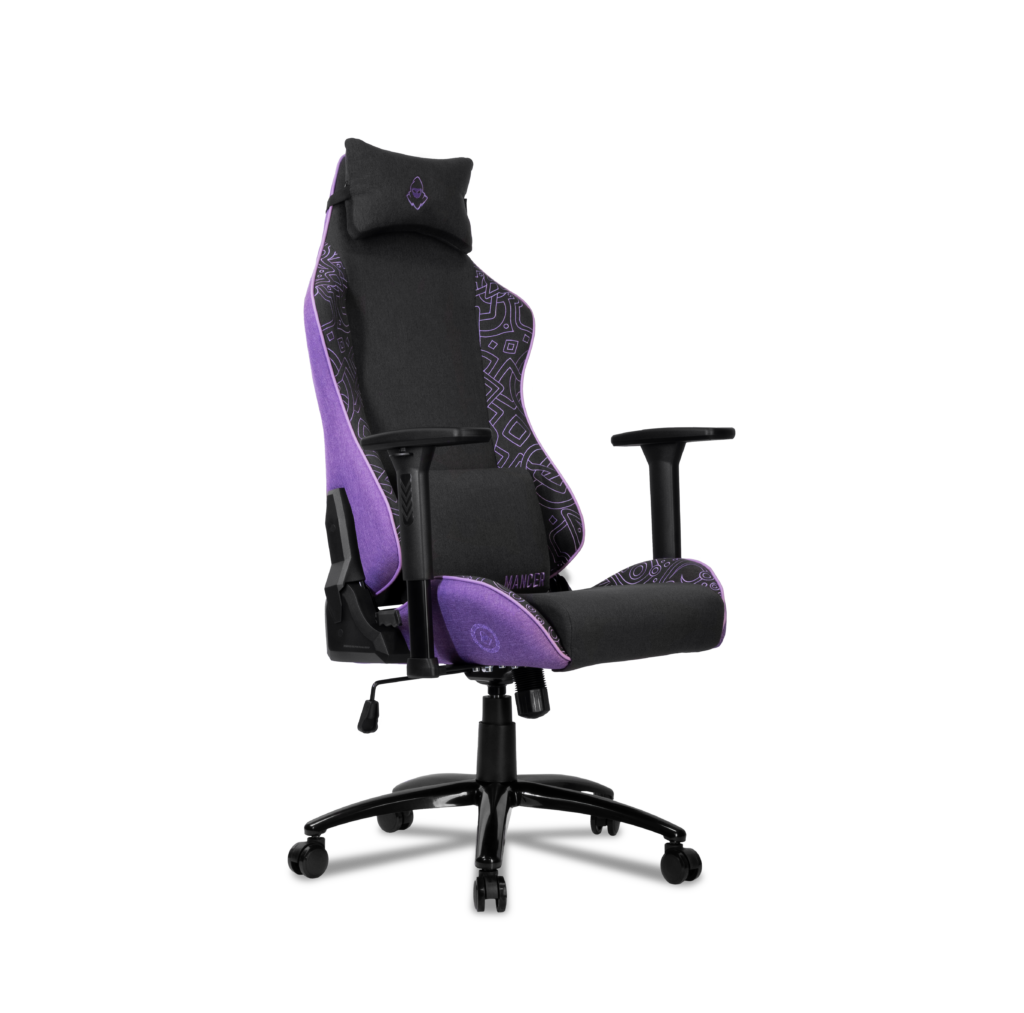 Cadeira Gamer Mancer Tyr C, Espuma Moldada, Braco 3D, Tecido, Preto e Roxo 2 MCR-TRC-FB (7)