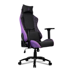 Cadeira Gamer Mancer Tyr C, Espuma Moldada, Braco 3D, Tecido, Preto e Roxo, MCR-TRC-FB