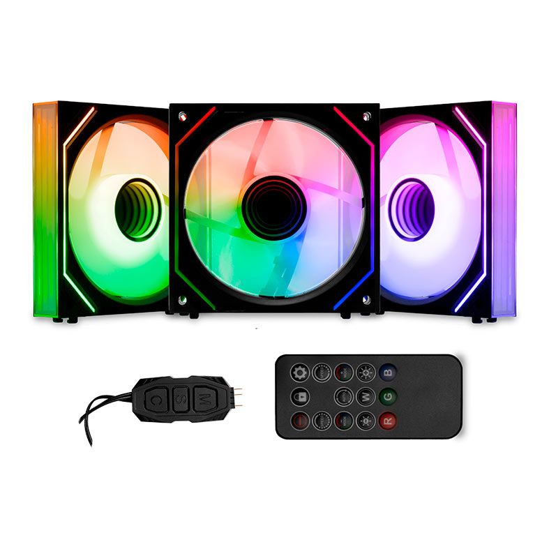 Kit Ventoinhas Mancer Ventus ZX, ARGB, 3x120mm + Controladora