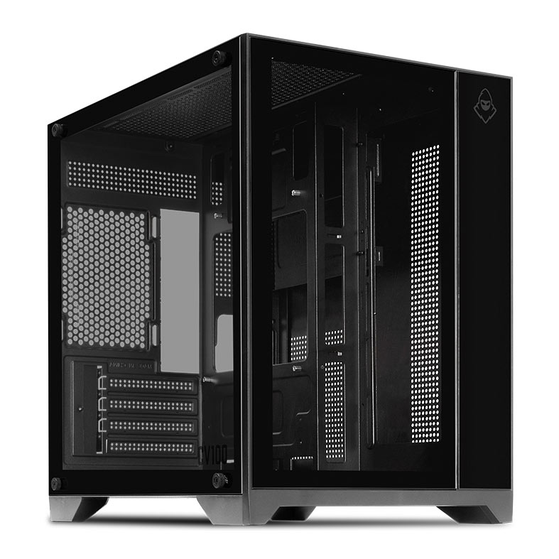 Gabinete Gamer Mancer CV100, Mid-Tower, Lateral De Vidro, Preto 1 mcr-cv100-bk12