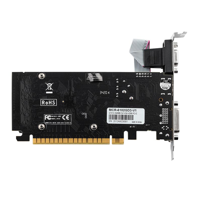 Placa de Vídeo Mancer GeForce GT610 2GB GDDR3 64Bit 3 mcr-6102gd3-v13132134
