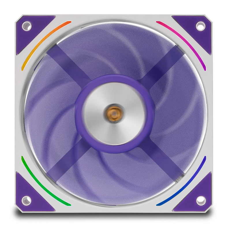 Kit Ventoinha Mancer Voltaic Purple Edition, 3x120mm, Branca 3 mcr-vtpb-wh011