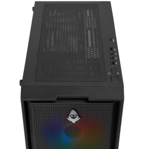 Gabinete Gamer Mancer Narok V2, Rainbow, Mid-Tower, Lateral de Vidro, Com 3 Fans, Preto