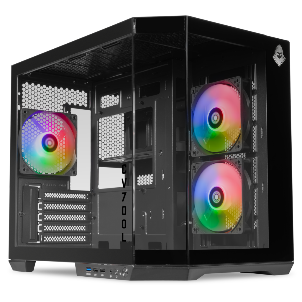Gabinete Gamer Mancer CV700L, Mid Tower, Lateral De Vidro, 3 Fans ARGB, Preto 1 MCR-CV700L-BK3F (1)