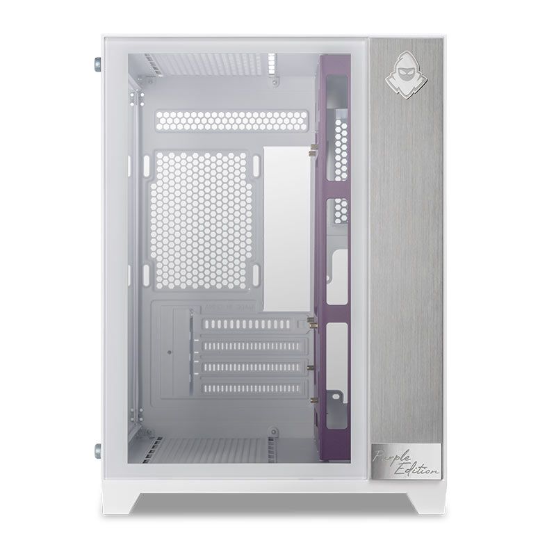 Gabinete Gamer Mancer CV300 Purple Edition, Mid-Tower, Lateral de Vidro, Branco e Roxo 3 MCR-CV300-PEWH (2)