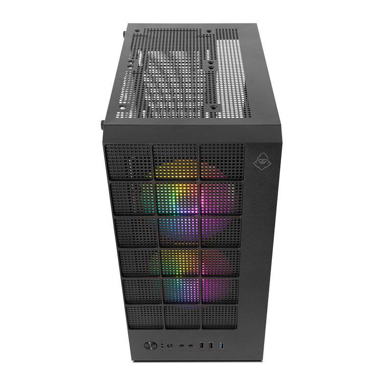 Gabinete Gamer Mancer Grimore, Mini-Tower, Lateral de Vidro, 2 Fans Rainbow, Preto 3 MCR-GRM-BK (2)