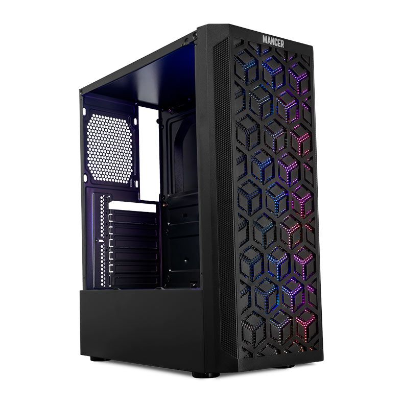 Gabinete Gamer Mancer Hexer 2, Mid-Tower, Lateral de Vidro, Com 3 Fans, Preto 2 MCR-HX2-BK-3F (1)