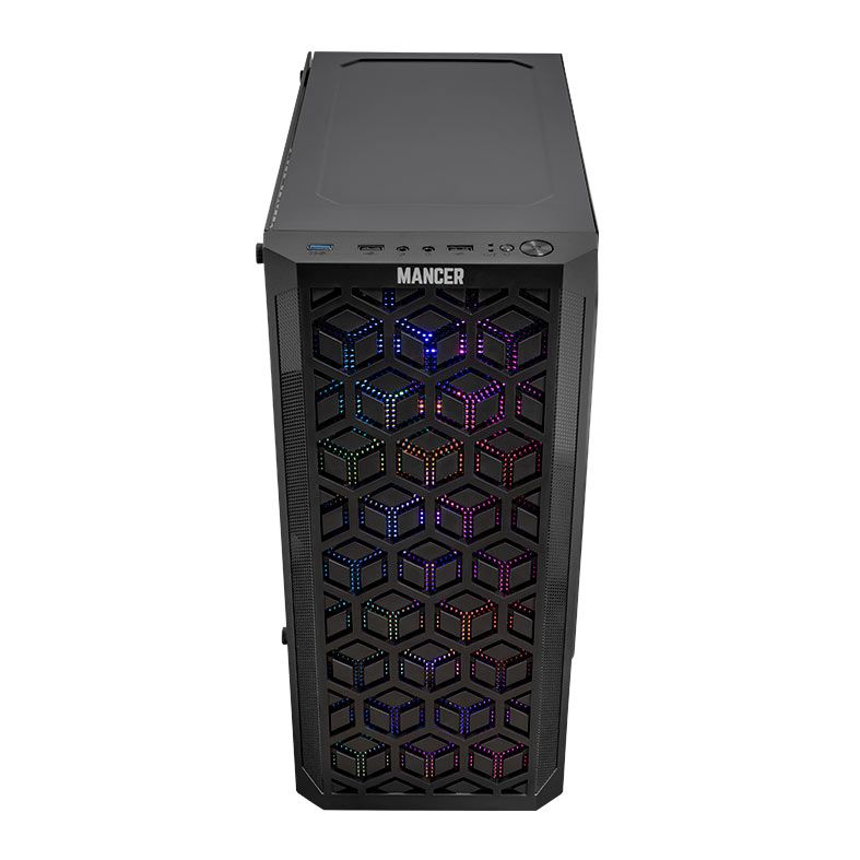 Gabinete Gamer Mancer Hexer 2, Mid-Tower, Lateral de Vidro, Com 3 Fans, Preto 4 MCR-HX2-BK-3F (3)