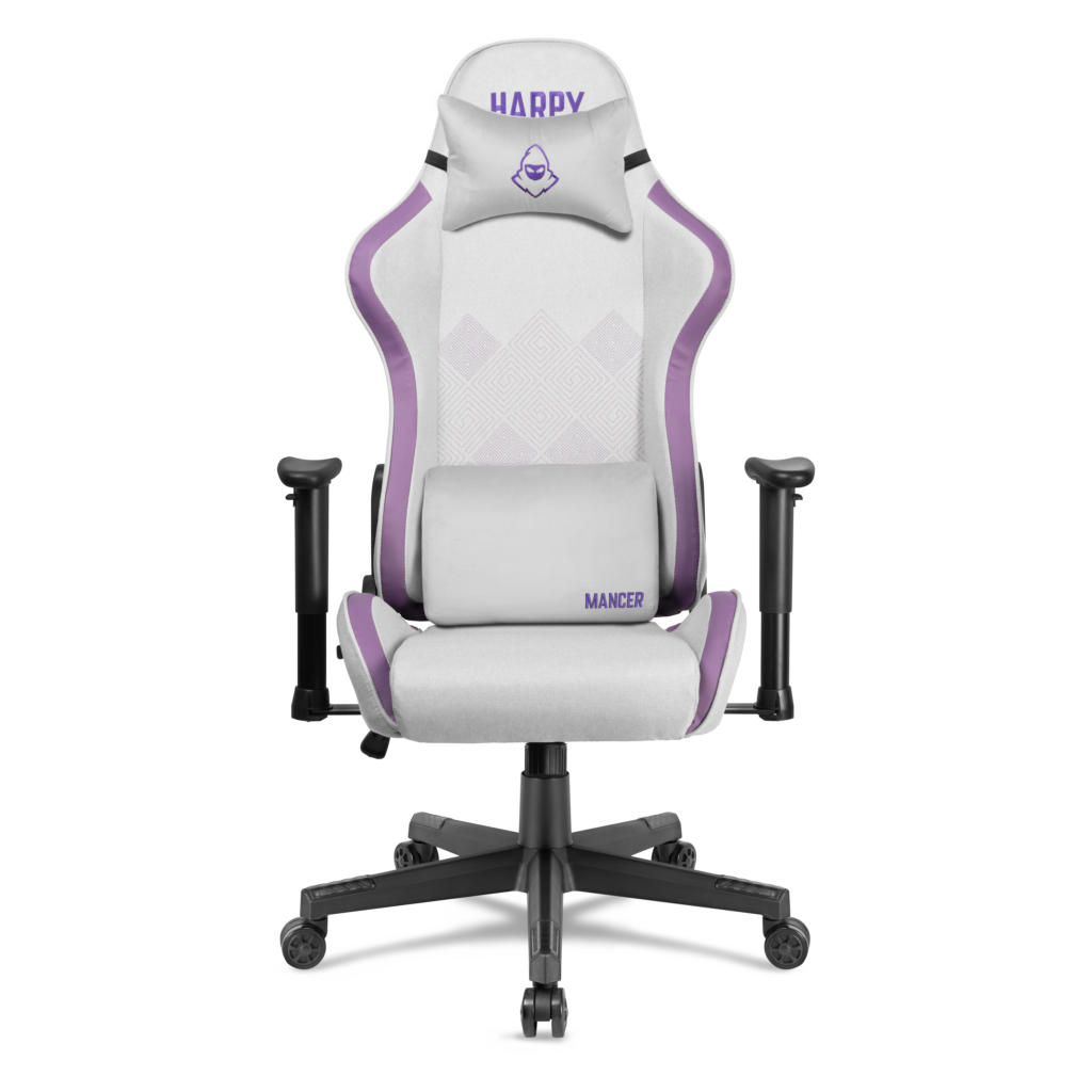 Cadeira Gamer Mancer Harpy SL, Branco e Roxo 1 MCR-HRPSL-WTPRP (1)