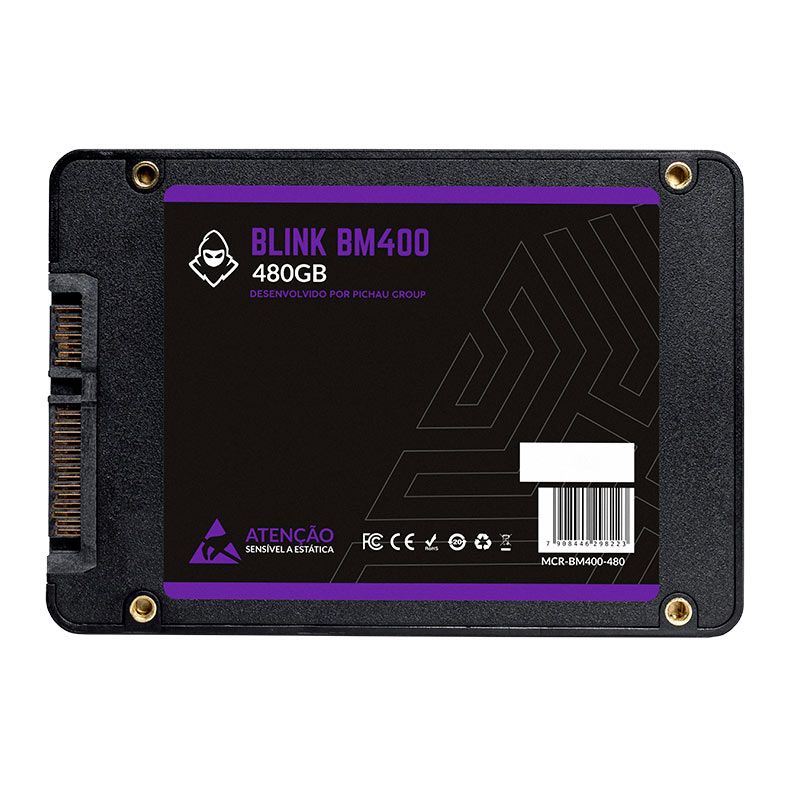 SSD Mancer Blink BM400, 480GB, 2.5, Sata III 6GB/s, Leitura 550MB/s, Gravacao 450MB/s 3 MCR-BM400-480 (3)