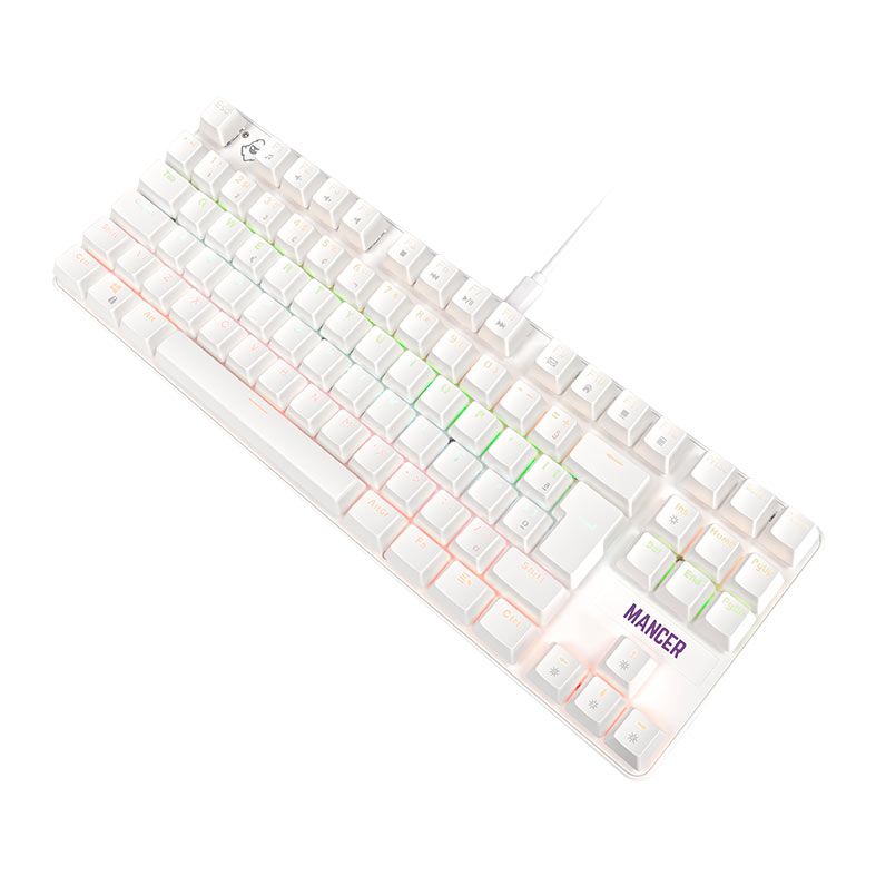Teclado Mecanico Mancer Ghoul MK3, RGB, ABNT2, Switch Huano Vermelho, Branco 3 MCR-GHM3-WH01 (3)