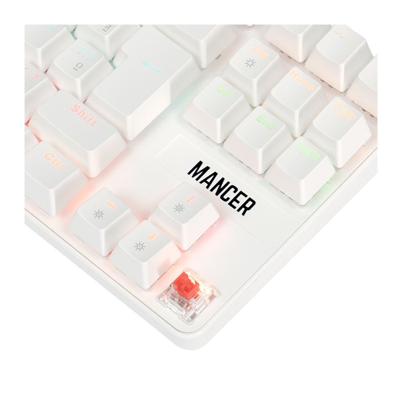 Teclado Mecanico Mancer Shade MK3, Rainbow, Switch Huano Vermelho, Branco 6 MCR-SHM3-WH01 (6)