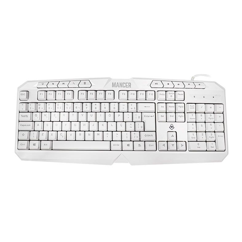 Combo Gamer Mancer ORC V2 4x1, Rainbow, Teclado ABNT2, Mouse 6400DPI, Mousepad Pequeno, Headset Drivers 40mm, Branco 2 MRC-ORC2-WH (2)